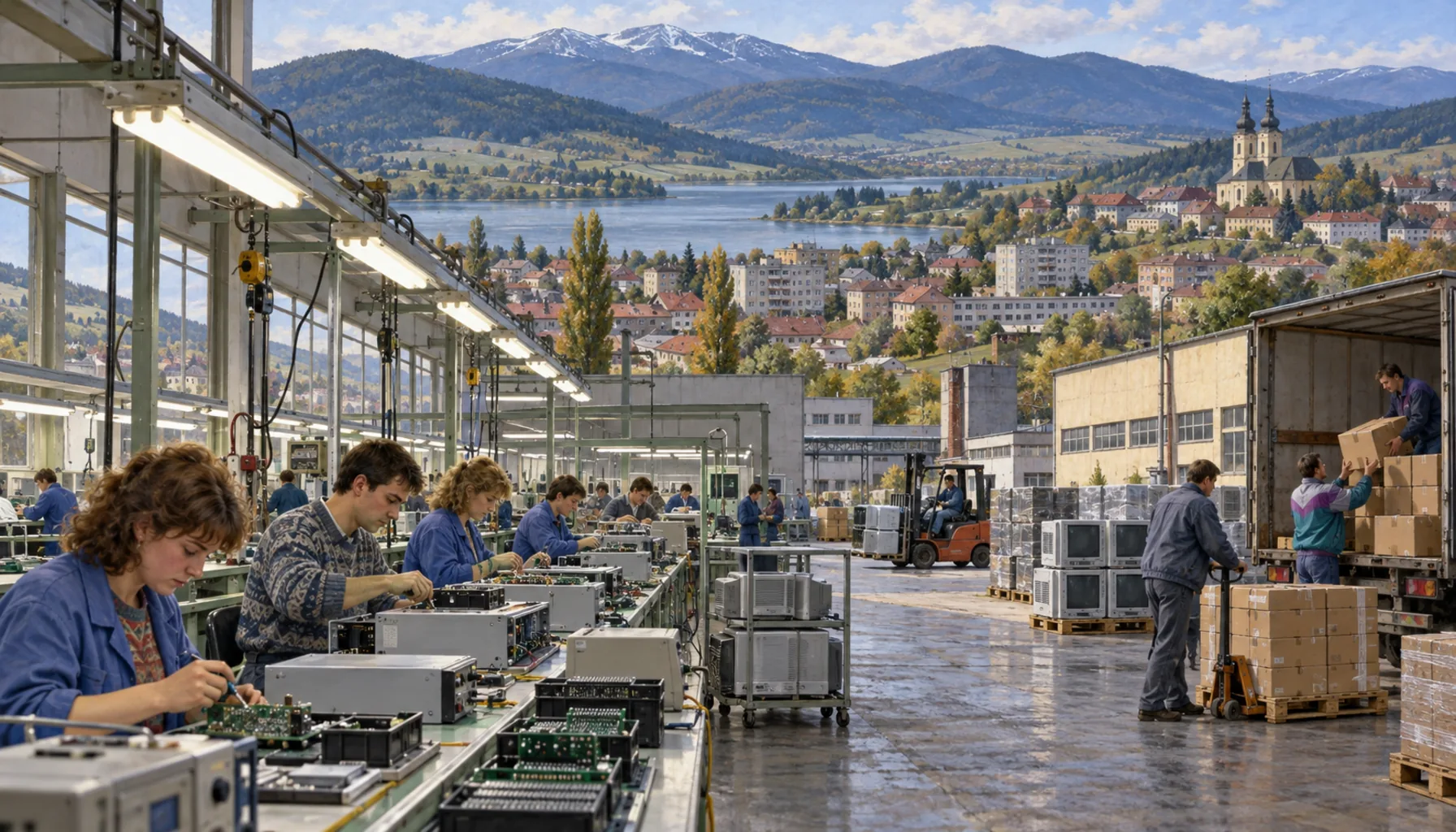 Electronics at the top of the valley
