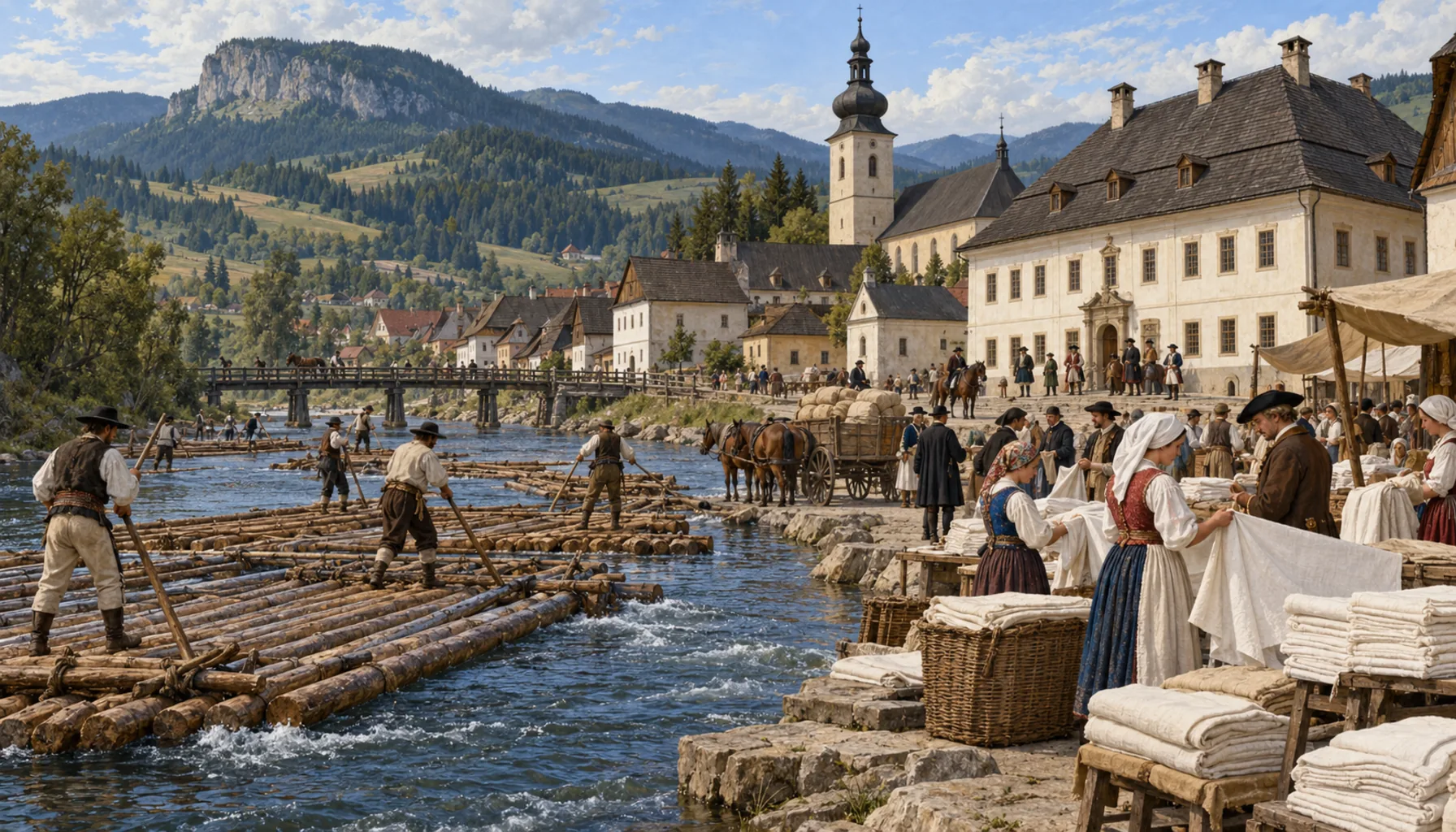 Rafts, linen and a district seat