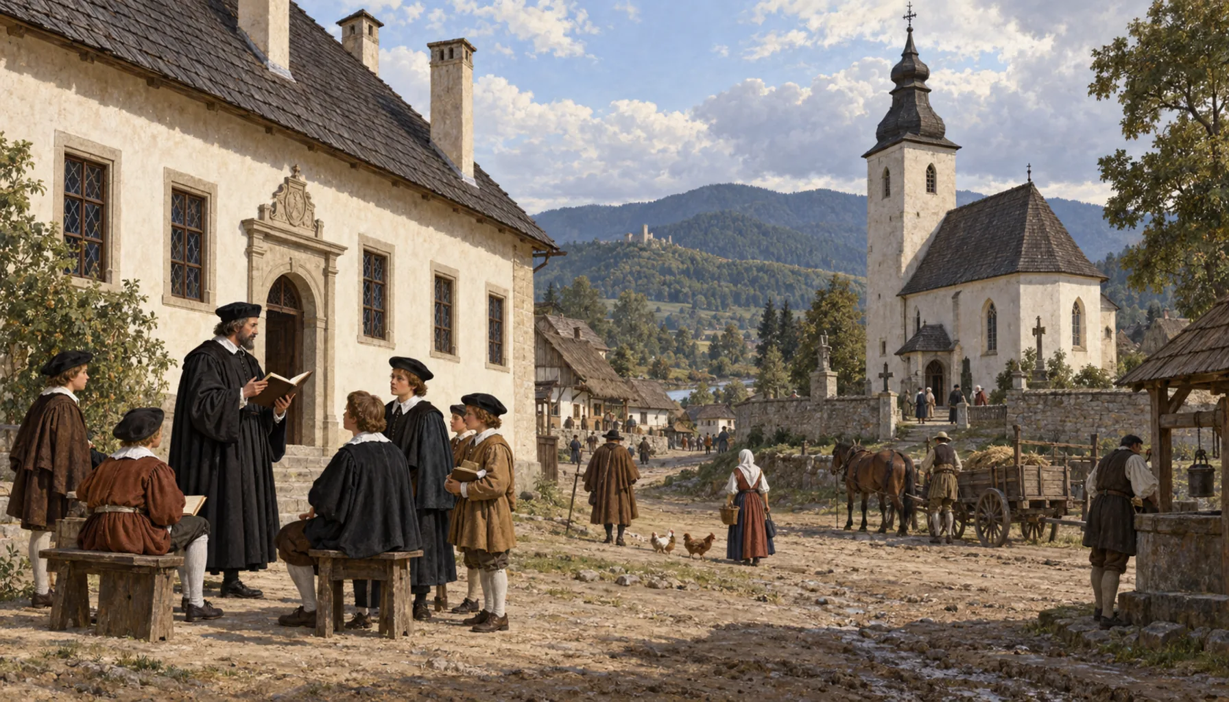 A grammar school, and a church that changed hands