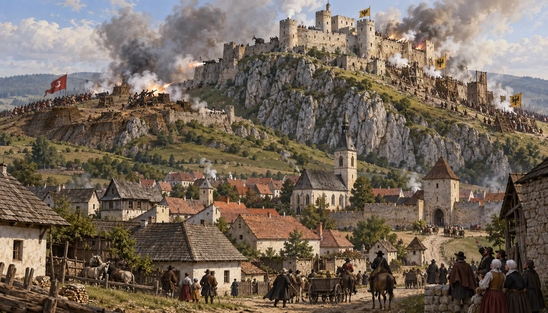 Two sieges overhead