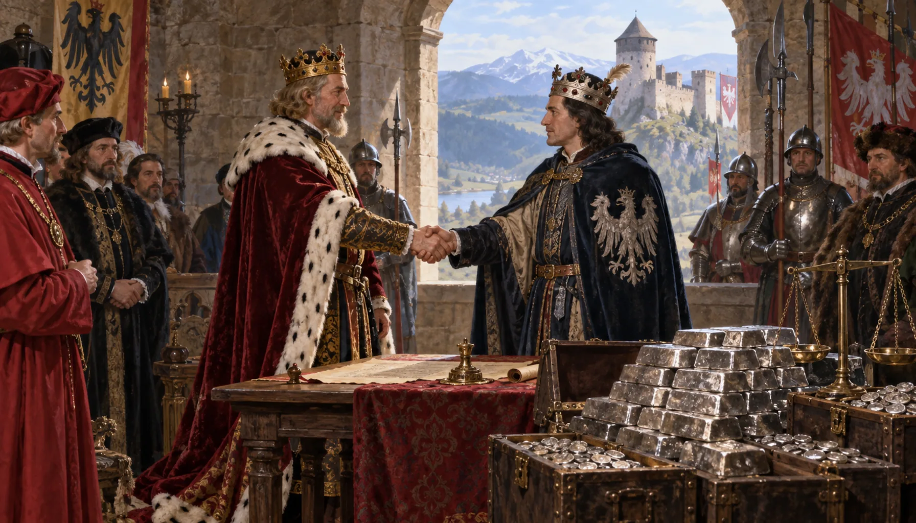 Sixteen towns for seven tonnes of silver