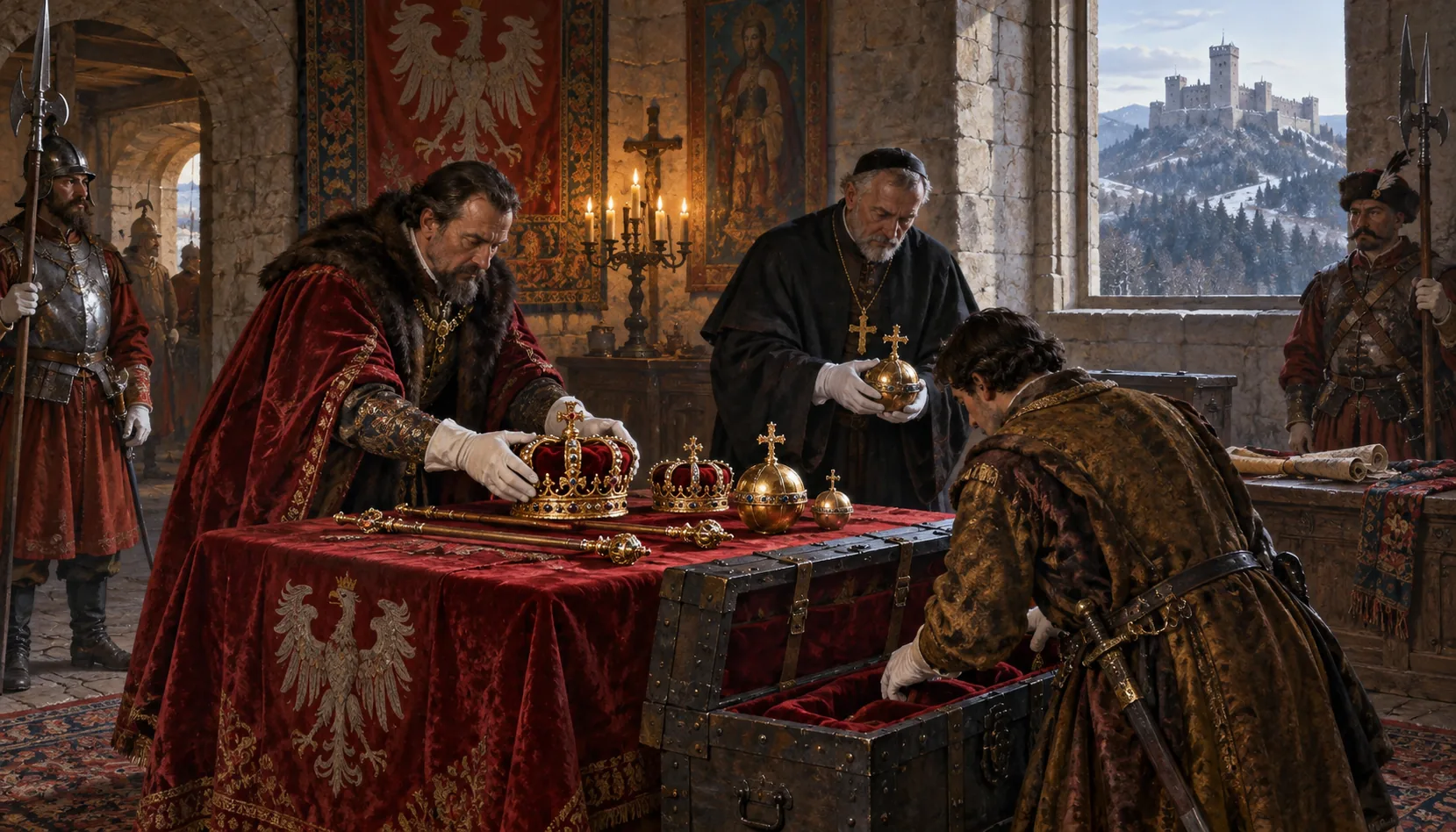 The Polish crown in a Hungarian castle