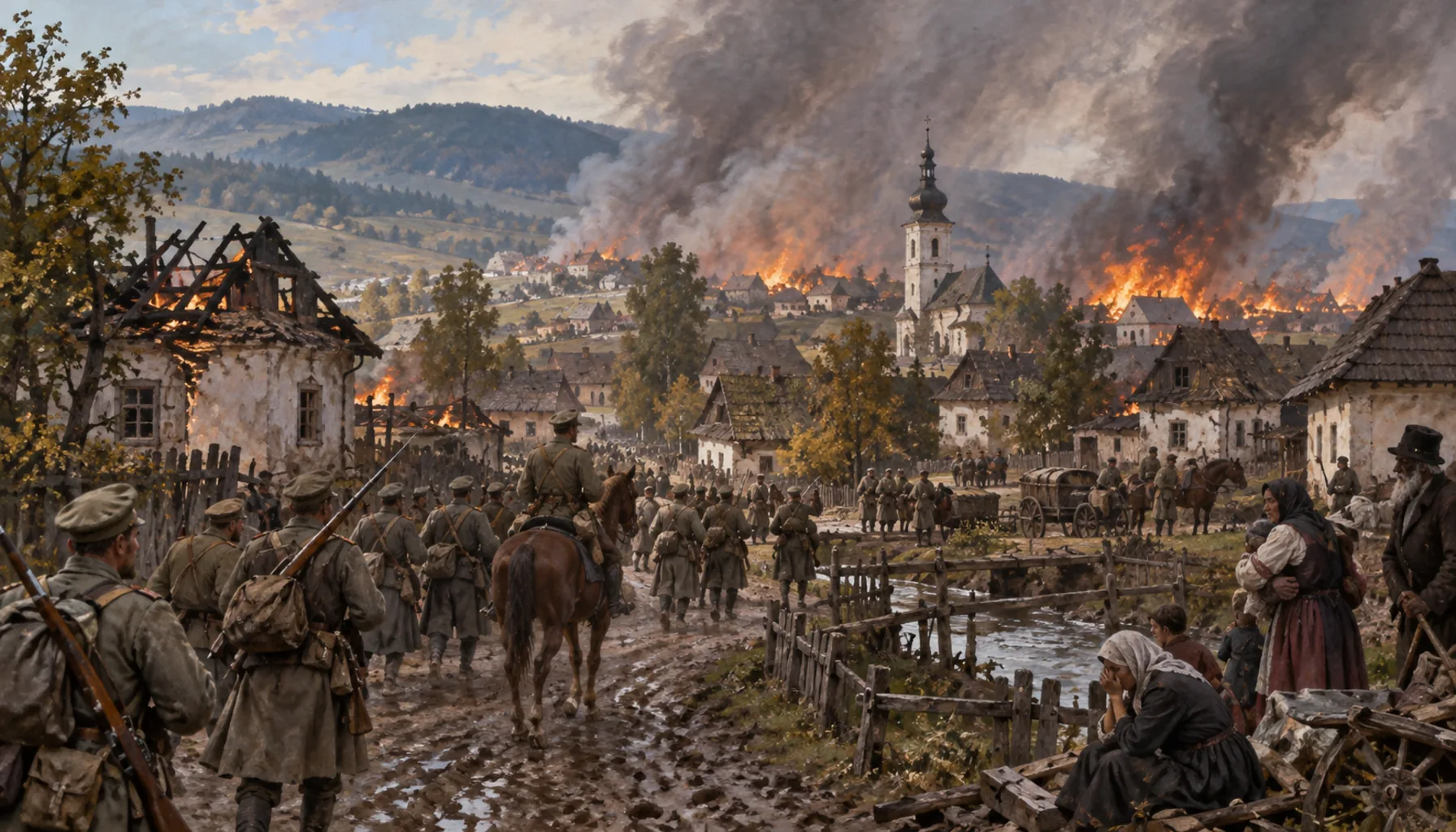 Burned by its own army