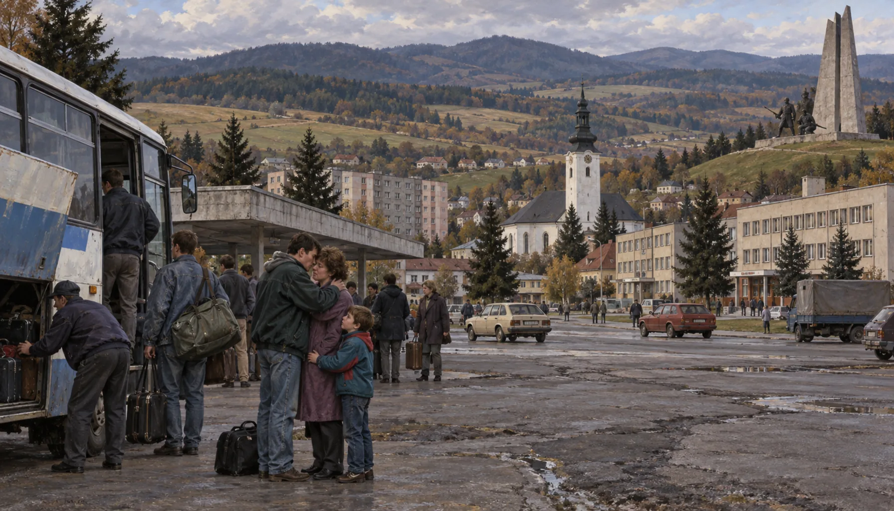 A district town on the edge