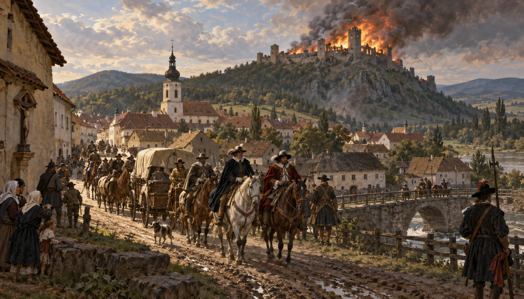 The castle burns, and the county leaves