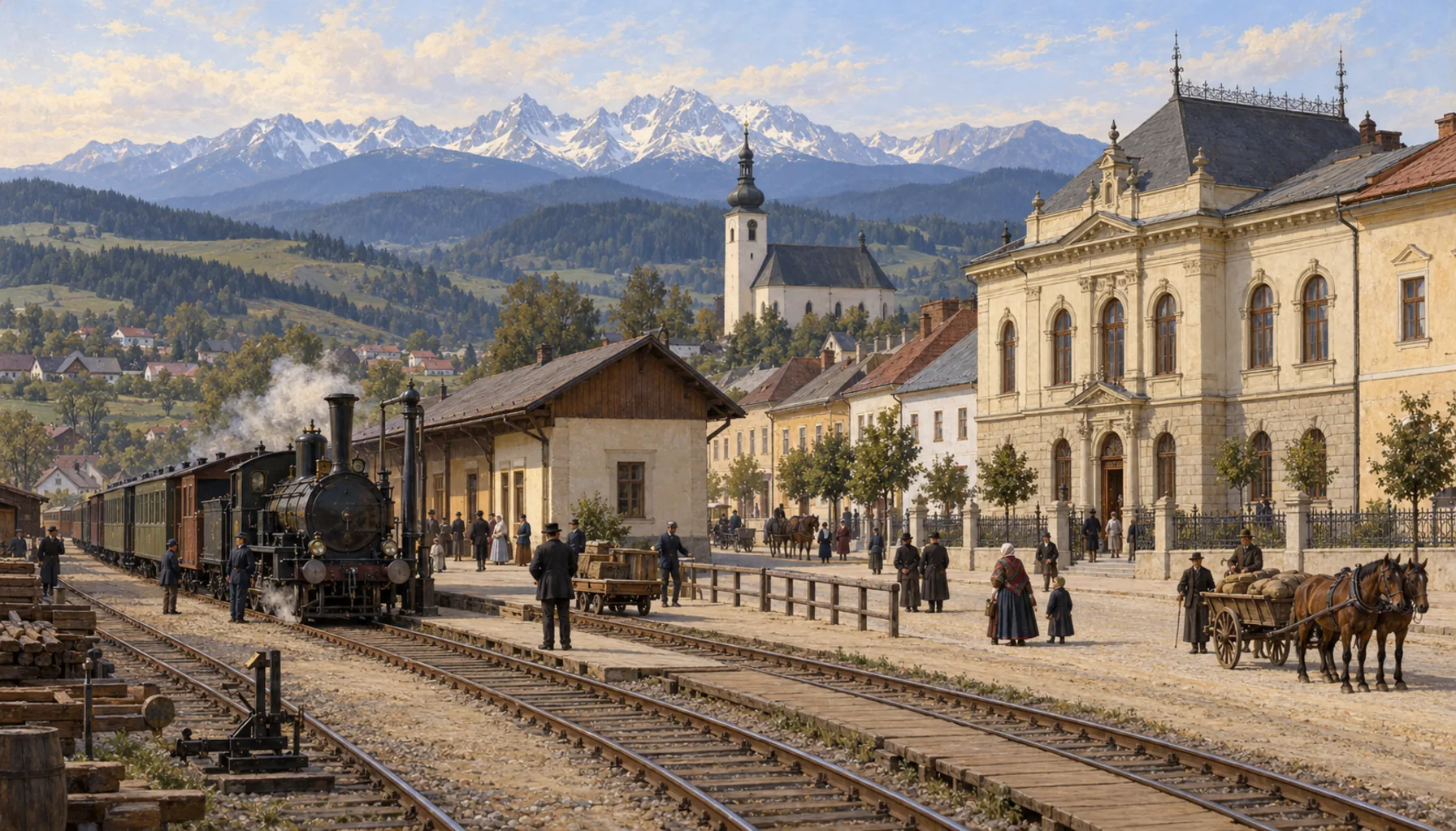 A railway, and a savings bank