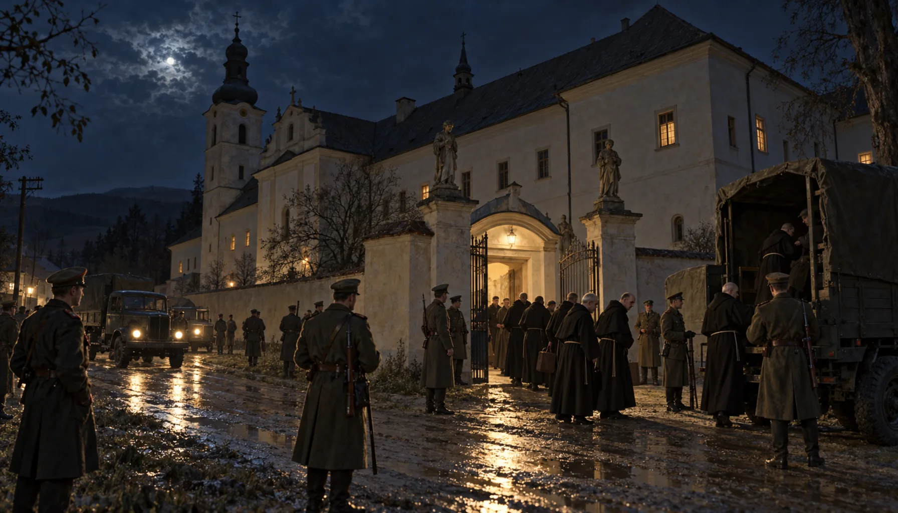 The monastery becomes a prison