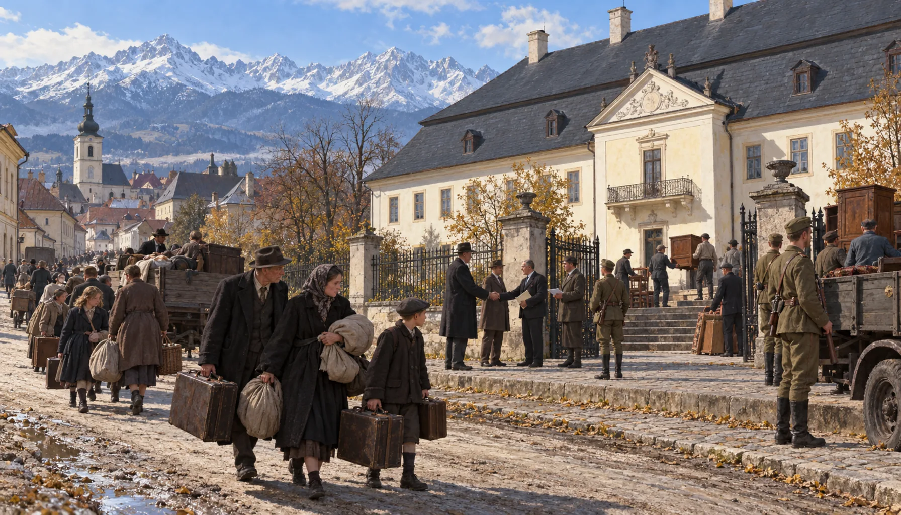 The Germans leave, the manor changes hands