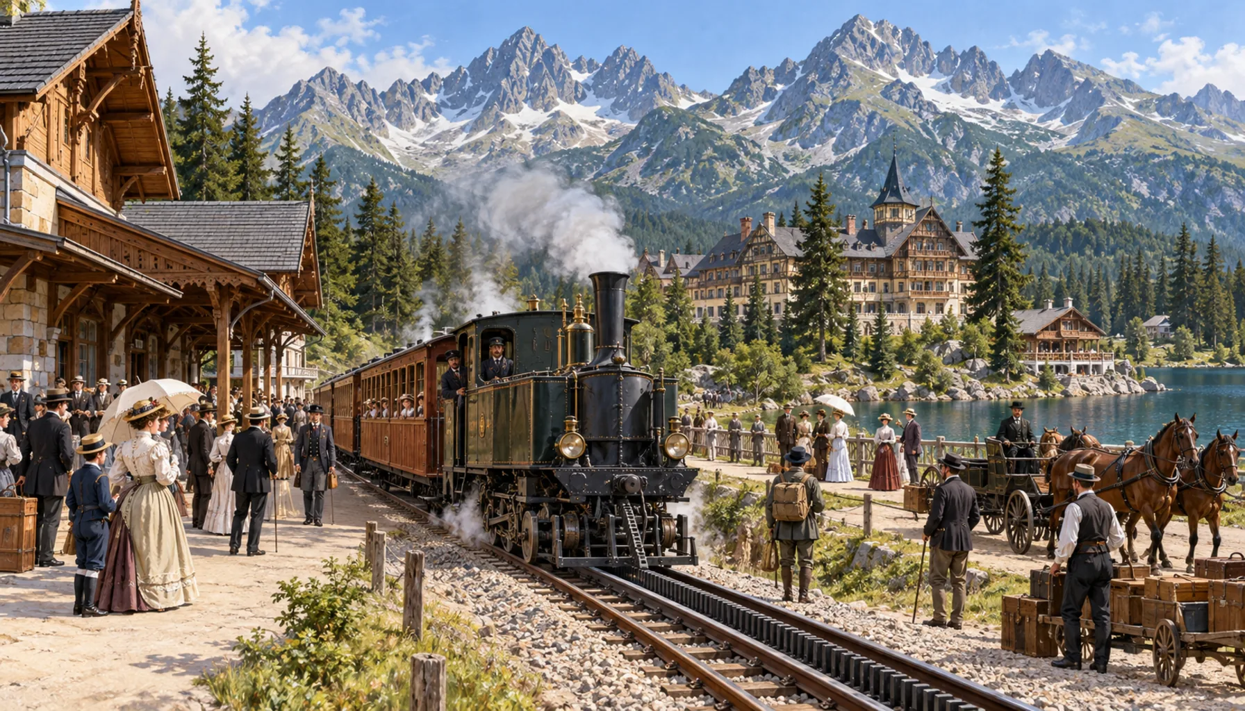 The town gets its main street, and it is a railway