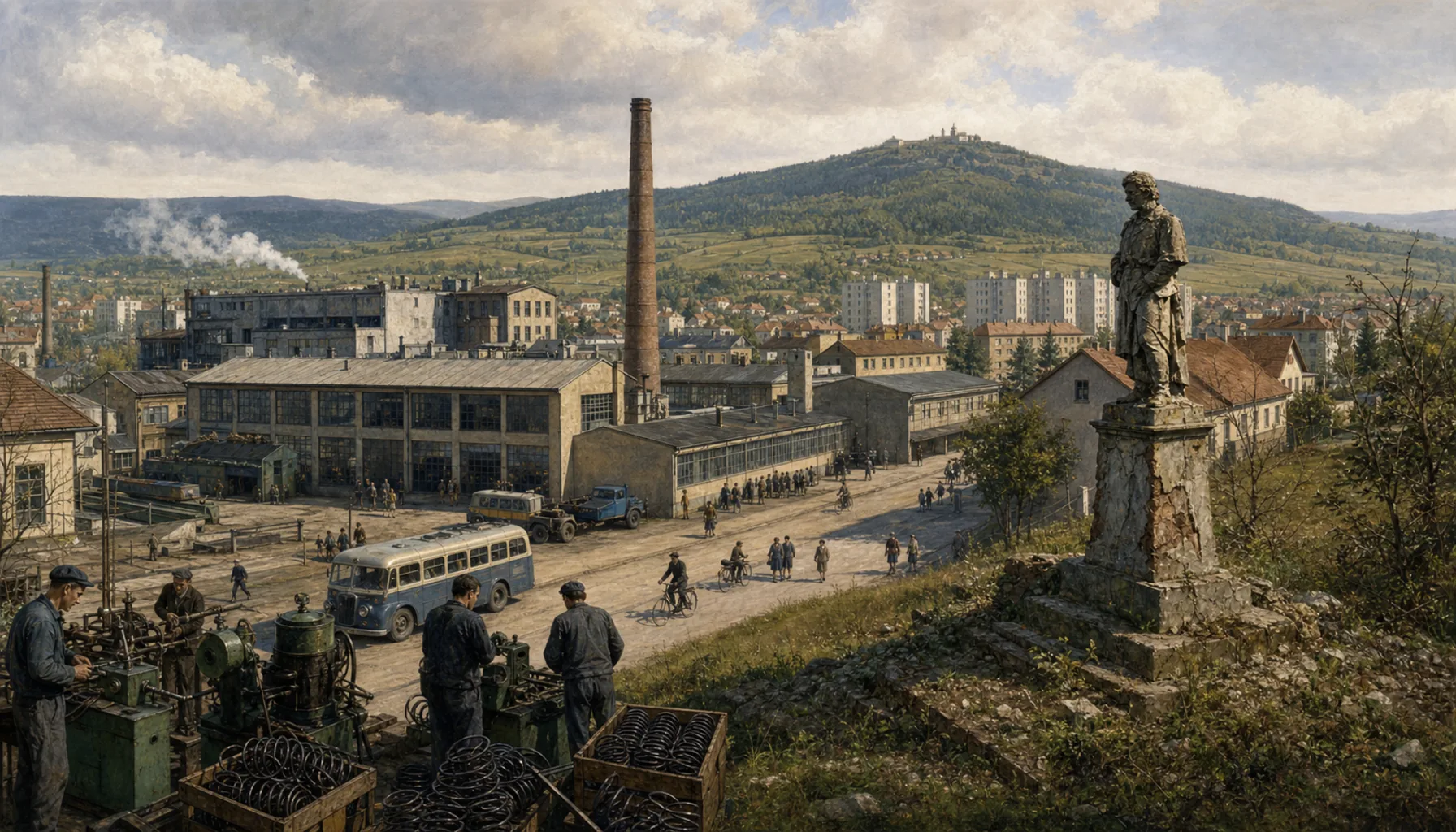 Spring works, town status, and a monument left to weather