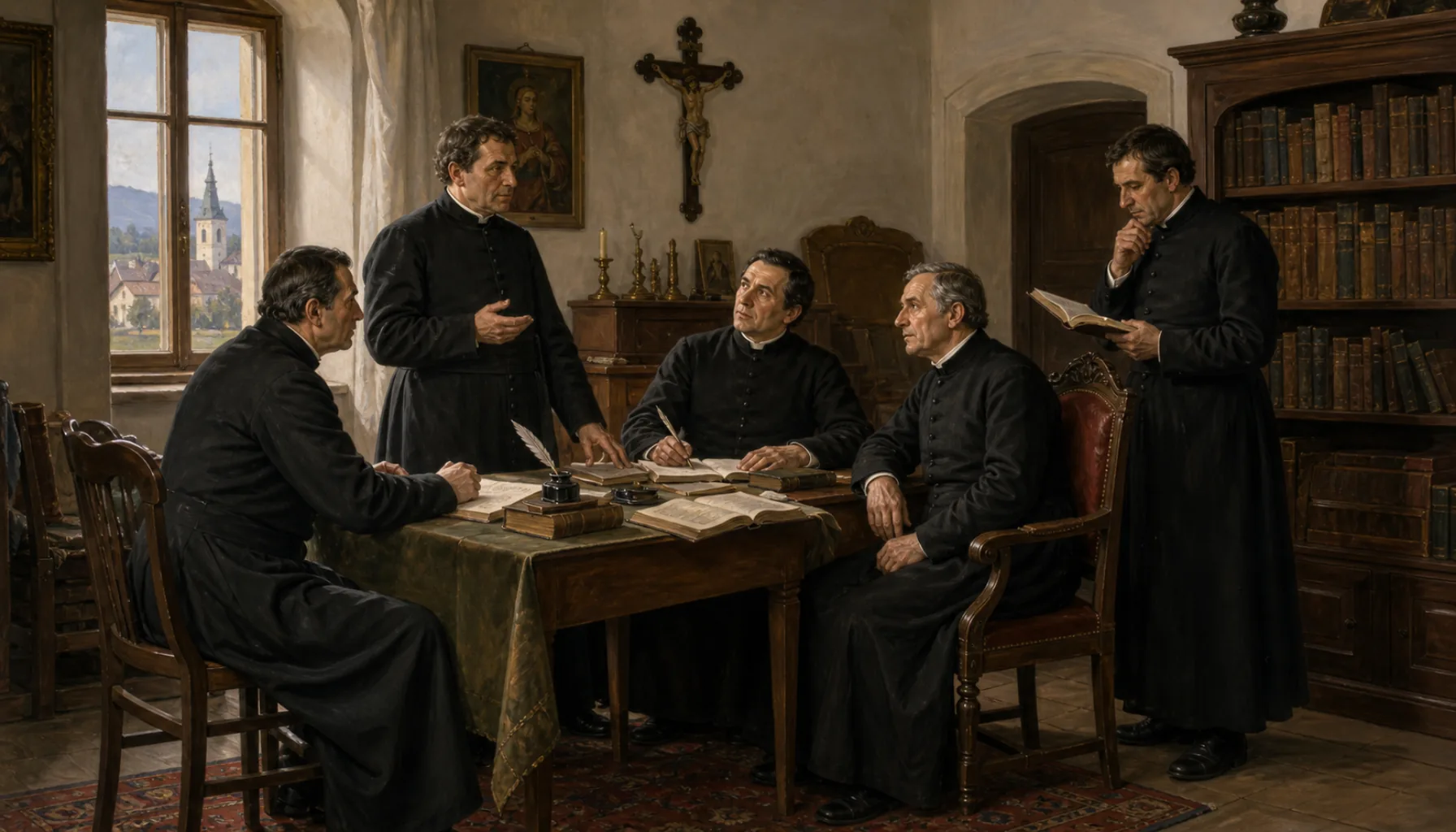 The priests at the parish