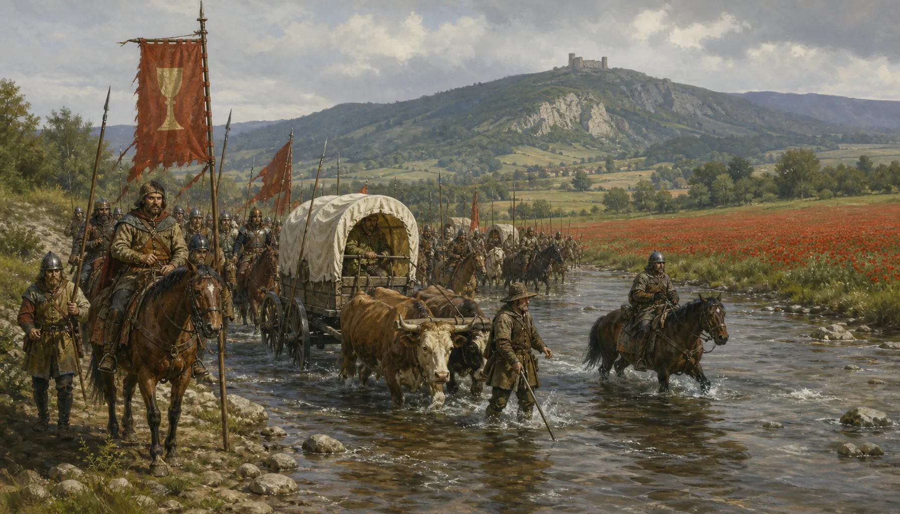 The Hussites, the ford and the red field