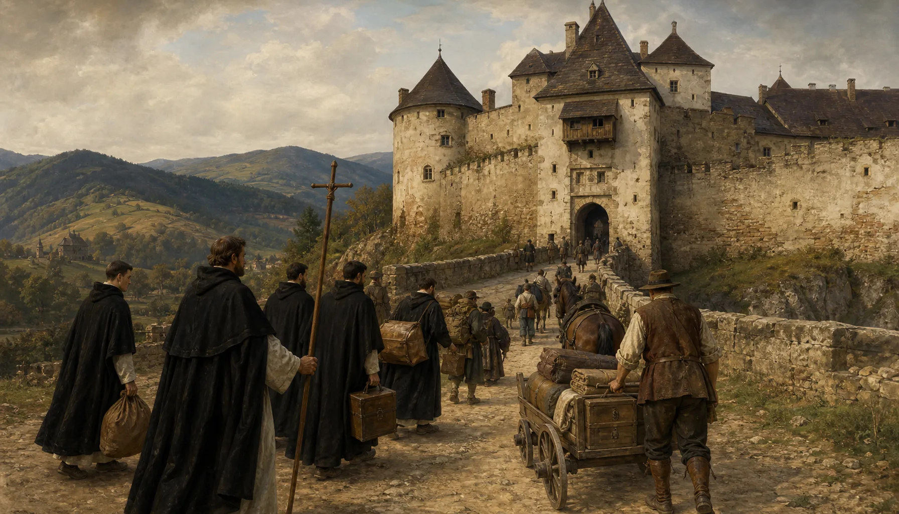The Trinitarians move into the castle