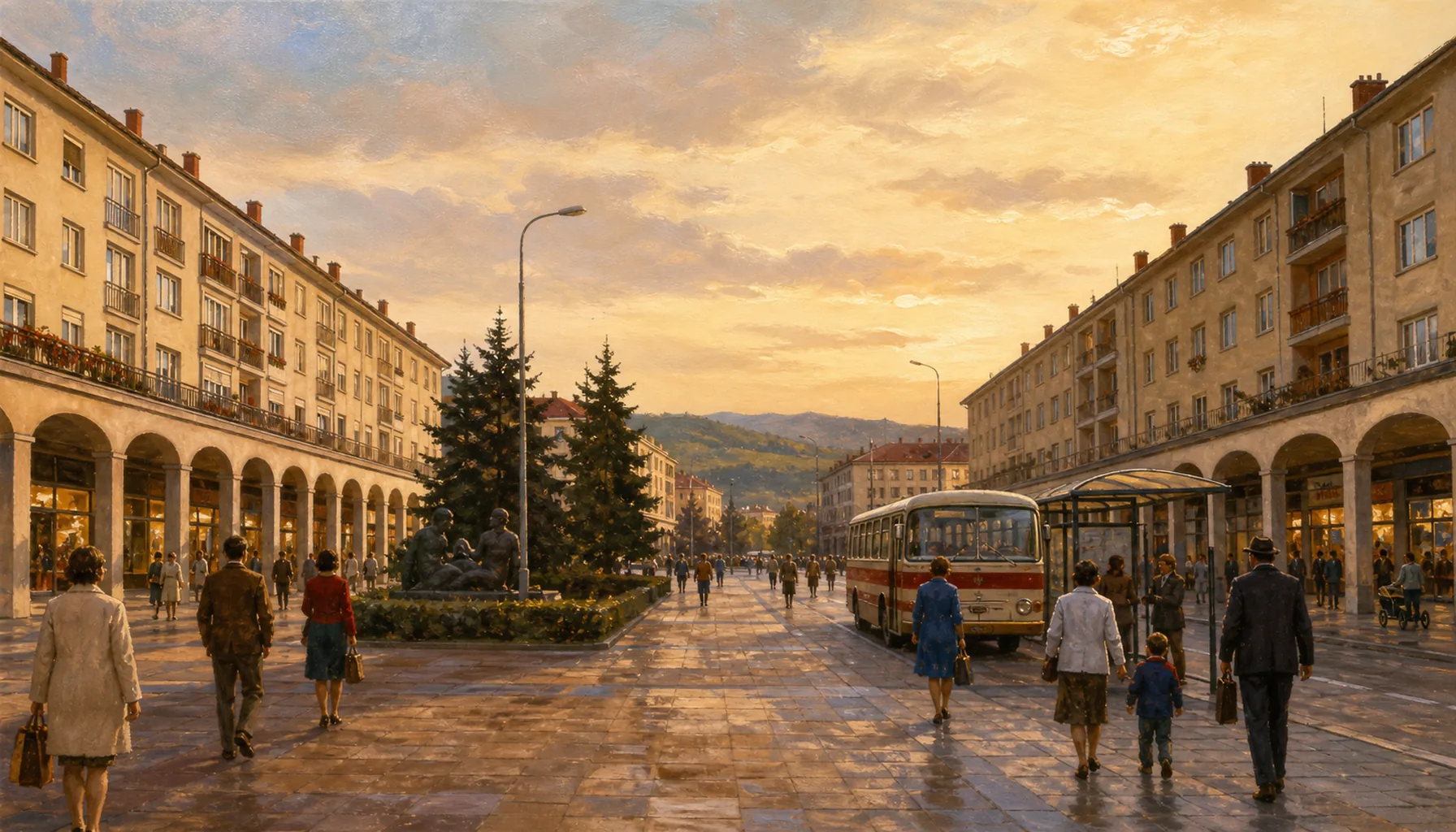 A working square, not a museum