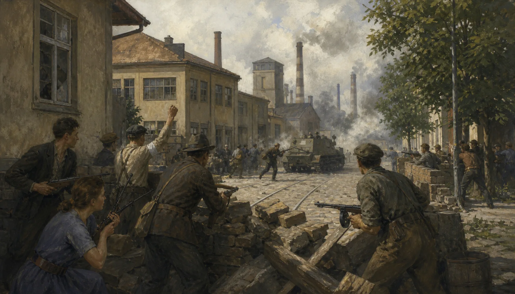 The town fights