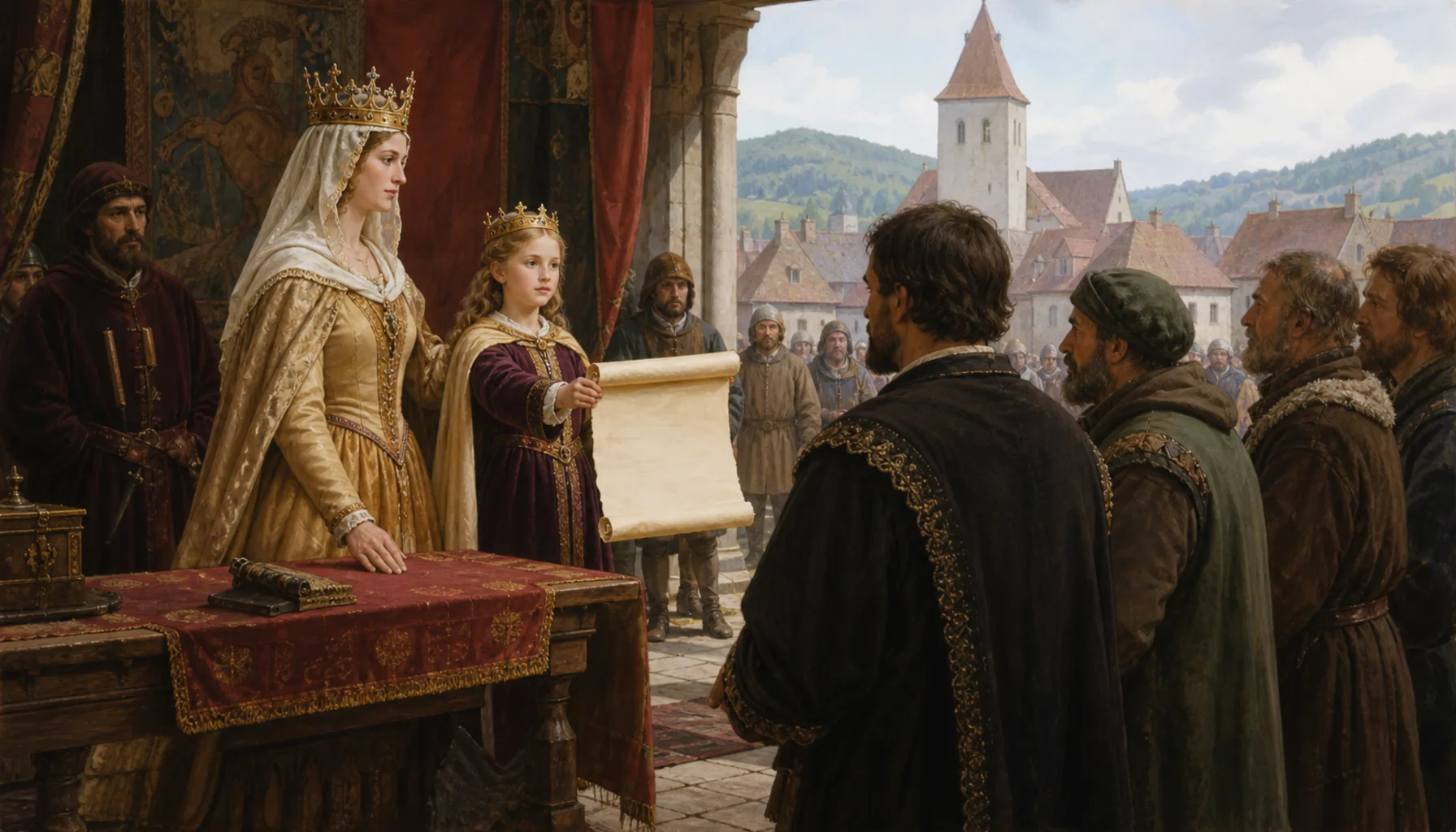 Queen Mary gives the town its rights