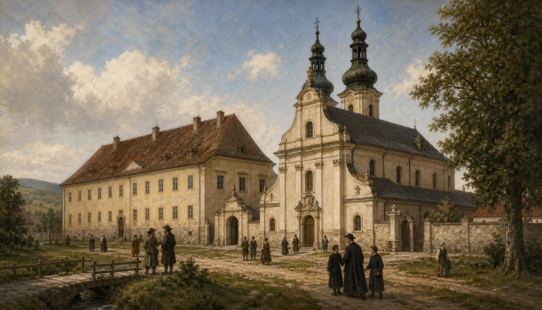 The Piarist college and the Baroque church
