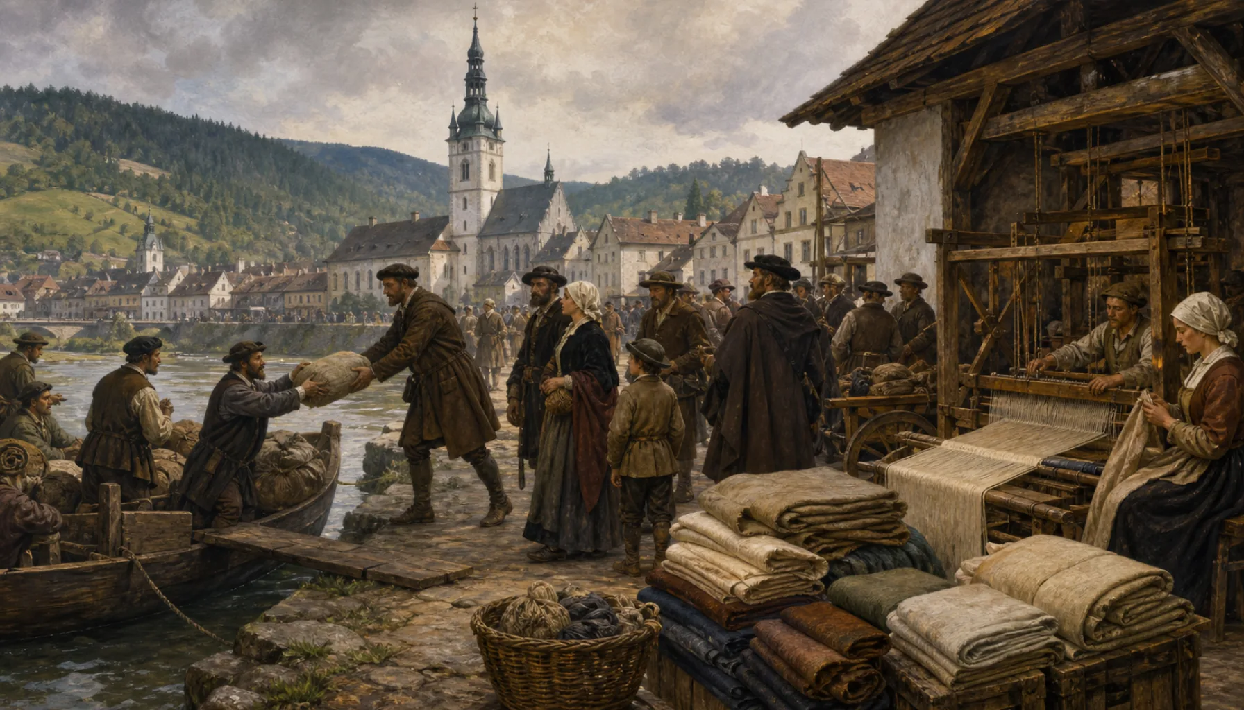 Exiles bring the cloth trade