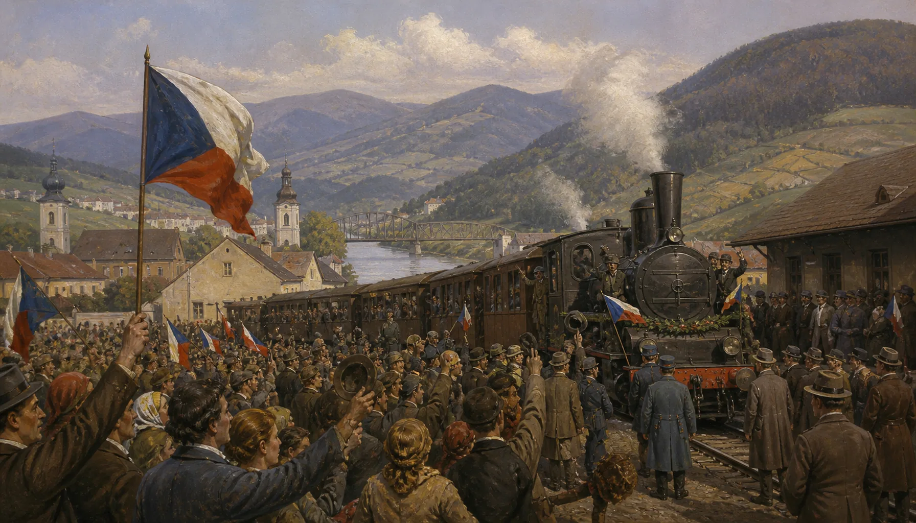Czechoslovakia, and a railway into Moravia