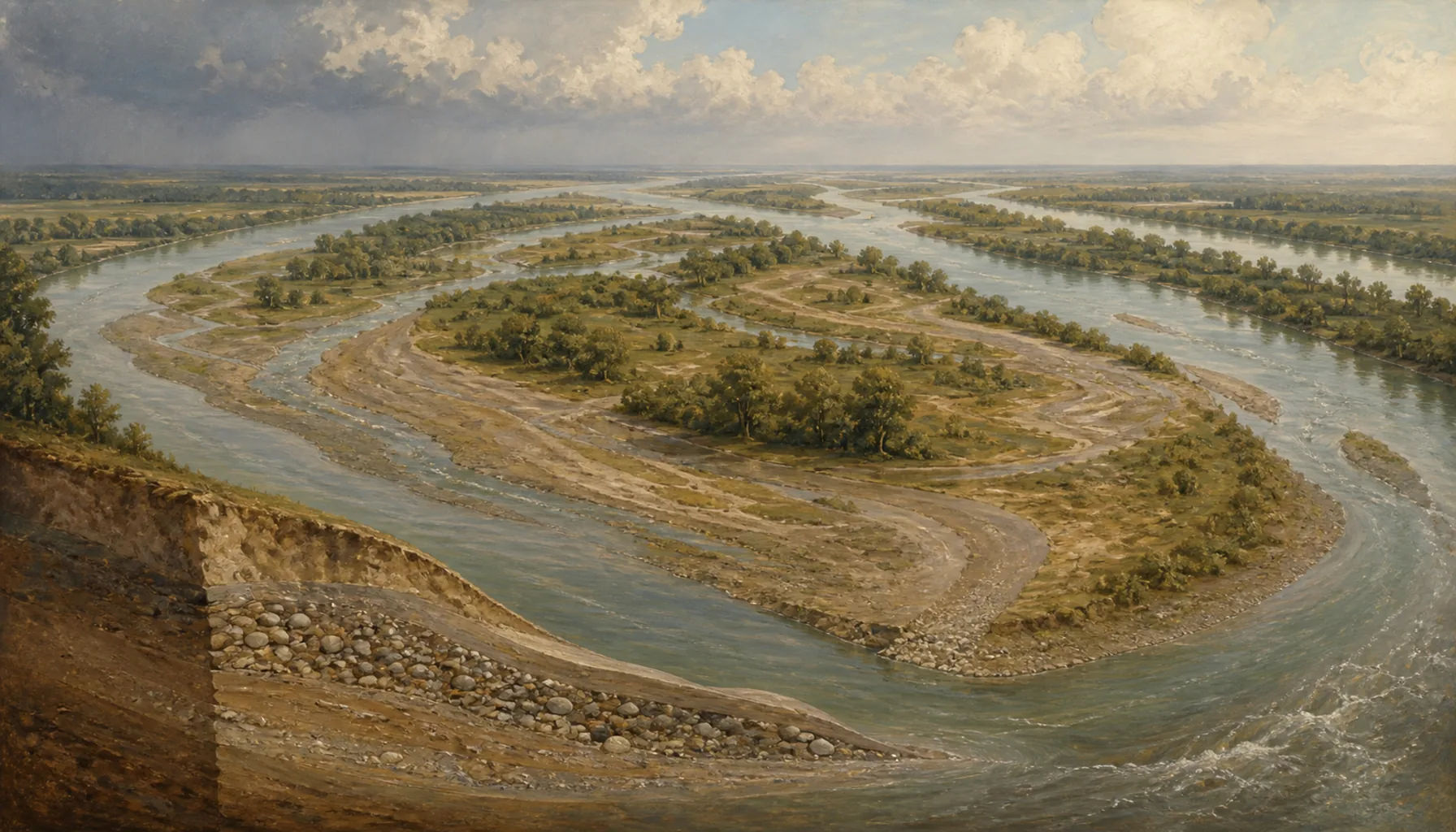 An island made of river
