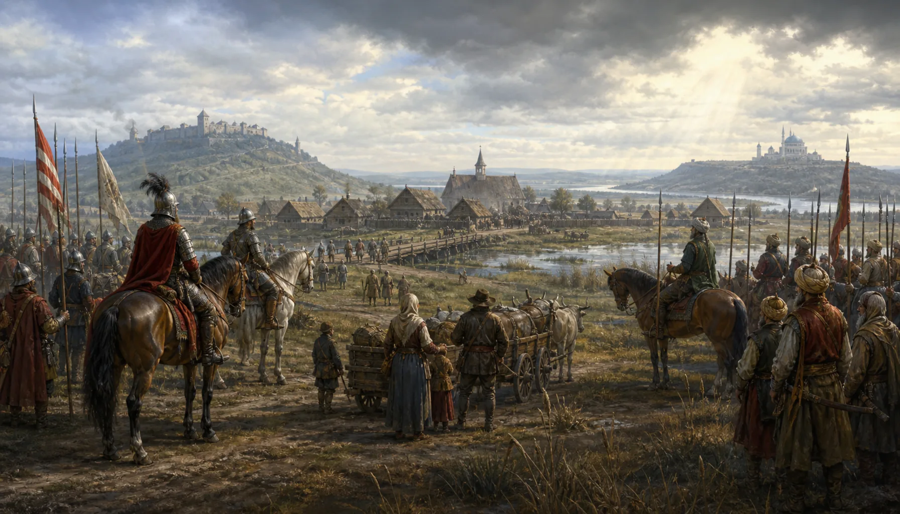 Between two capitals, and two armies
