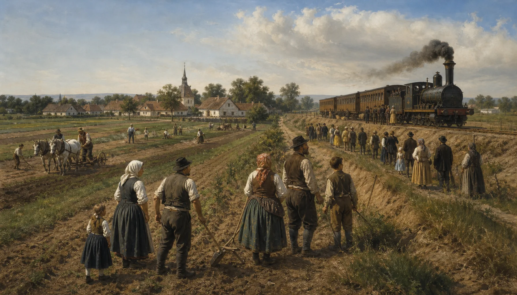 Serfdom ends, the railway arrives
