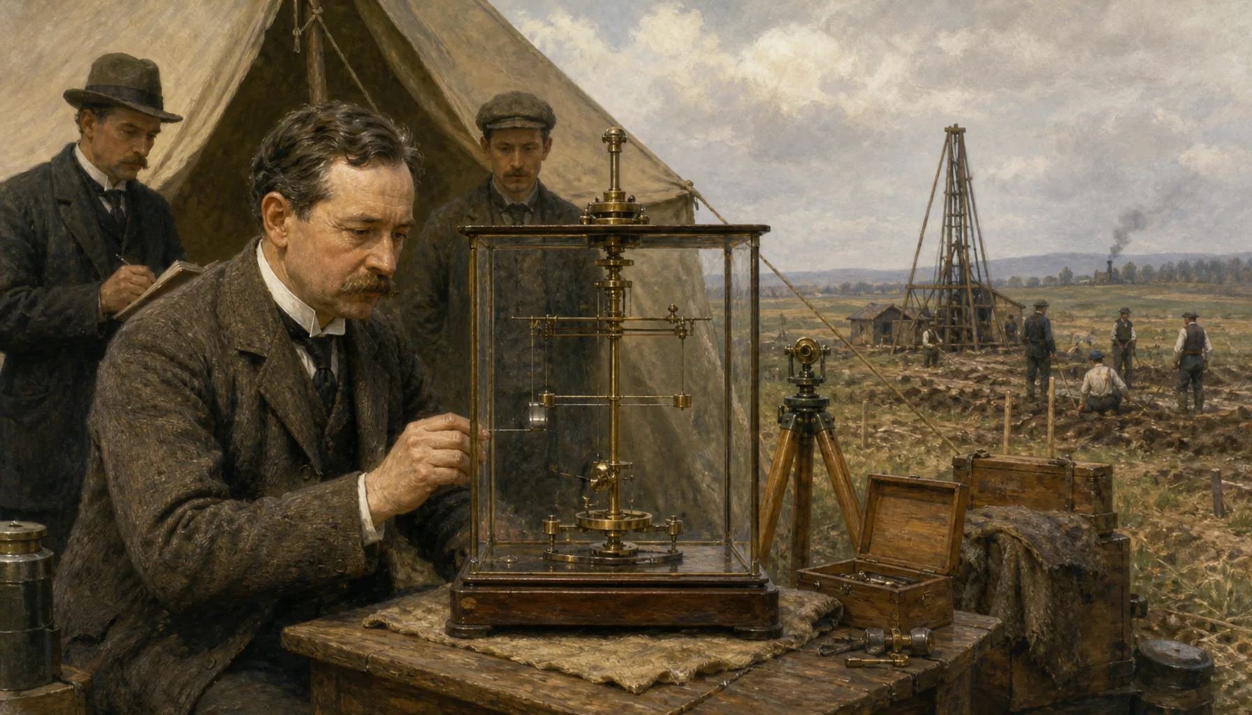 The first oil in the world found by physics