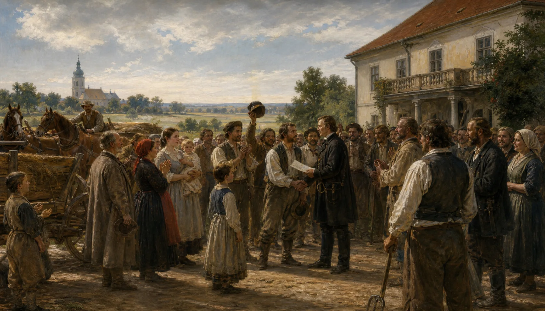 The people who worked the estate become owners
