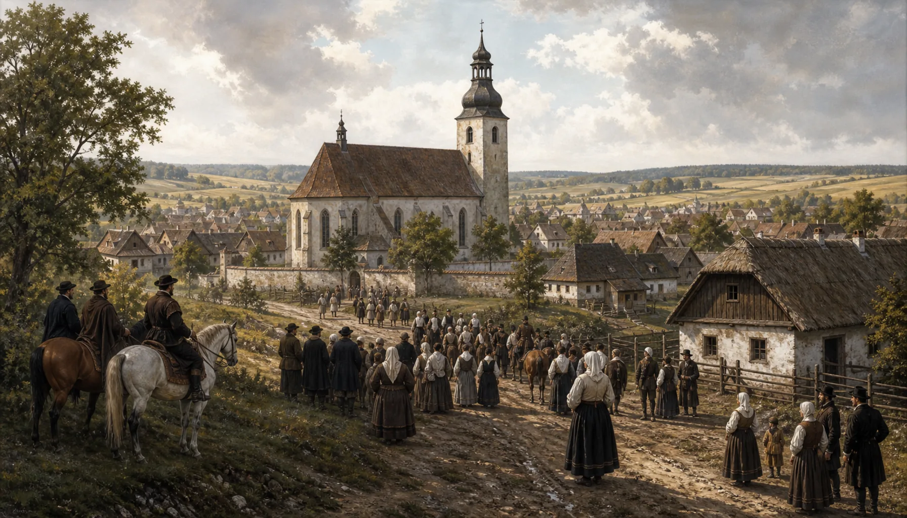 The town changes churches twice
