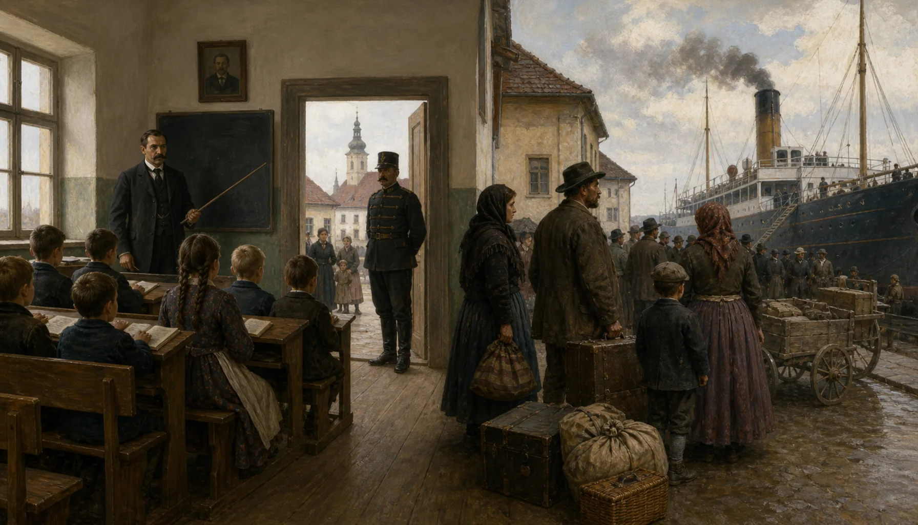 Hungarian in the schools, ships to America