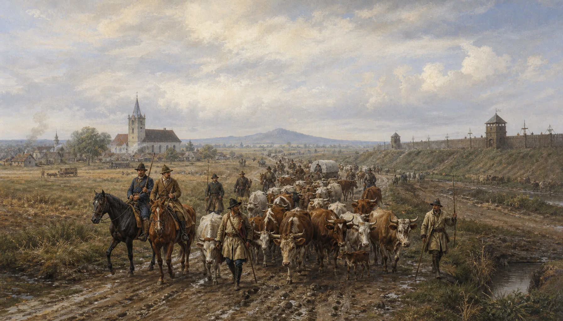 The cattle road behind the frontier