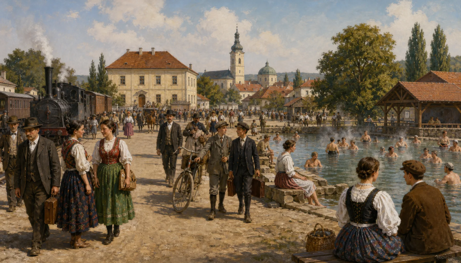 Commuters, students and warm water