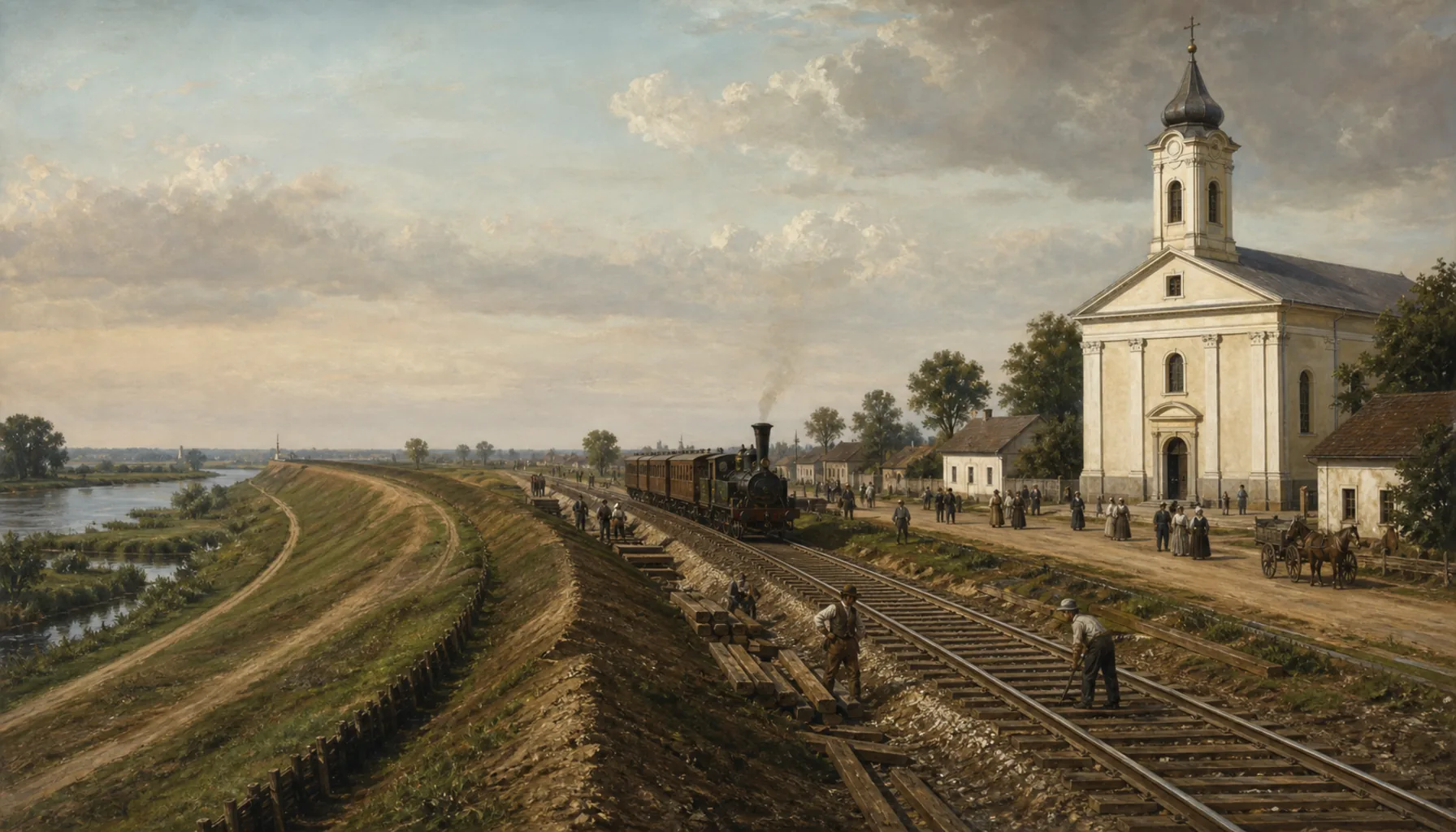Dykes, rails and a new church front