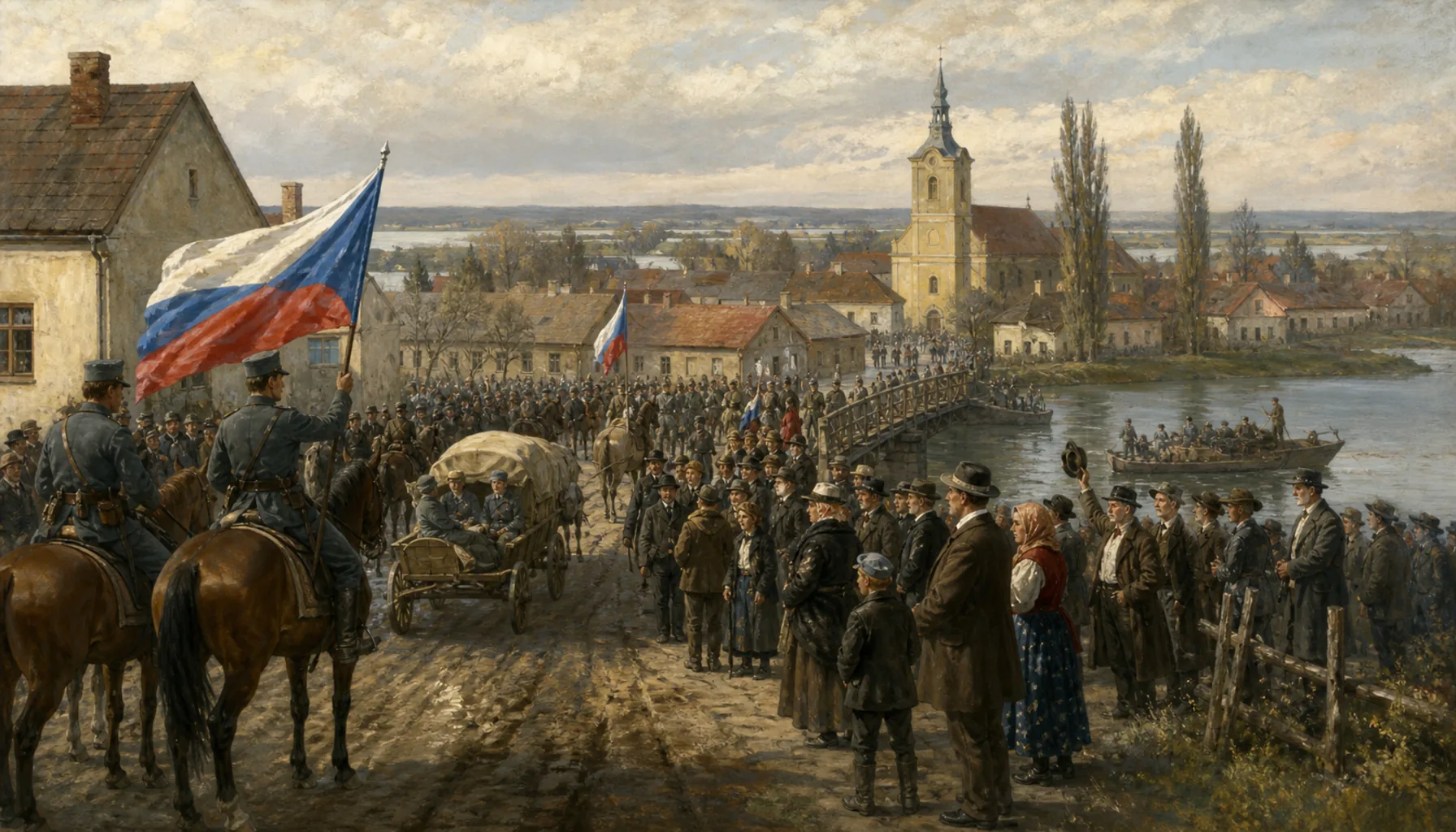 A Hungarian town in a Czechoslovak state