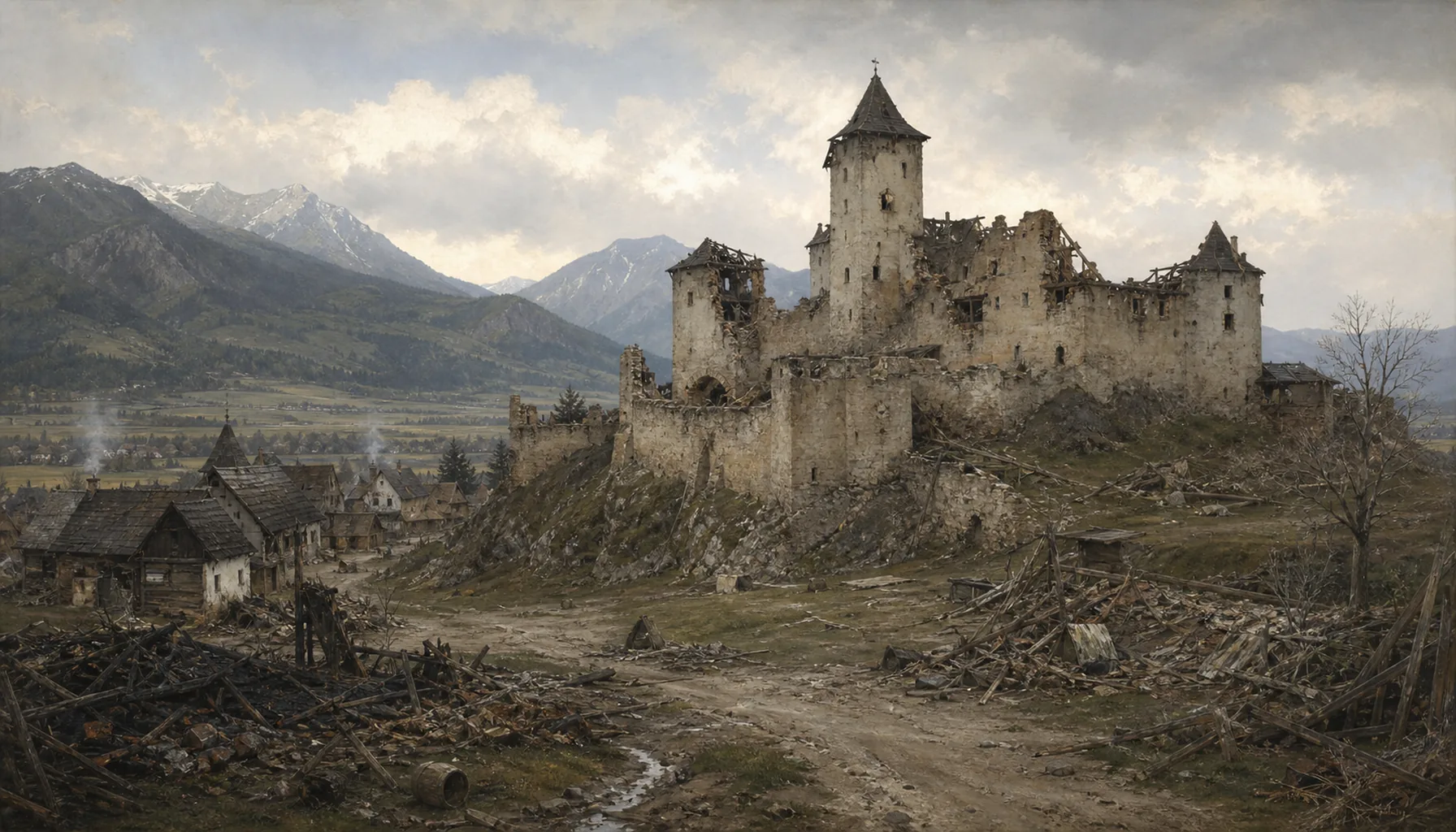 Damaged by rebels, not by Turks