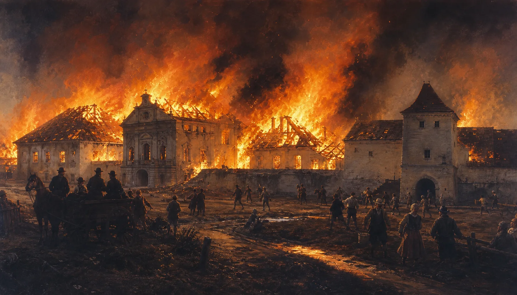 Fire, and a prison in the manor