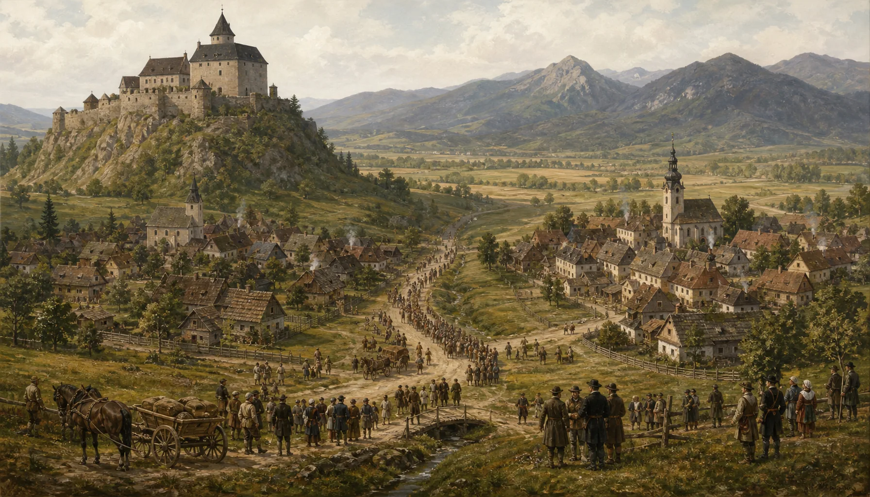Two settlements become one town