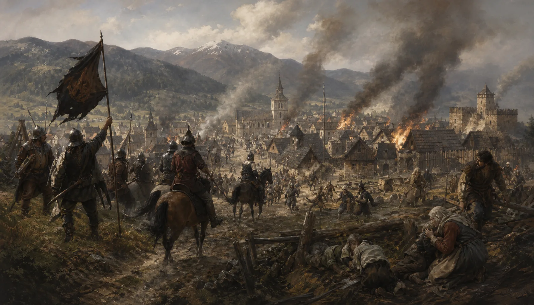 Hussite raids, earthquakes, plague