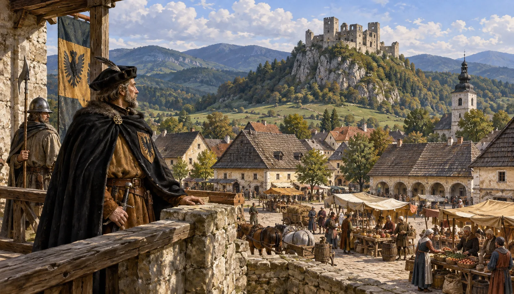 A castle, a castellan and a market town