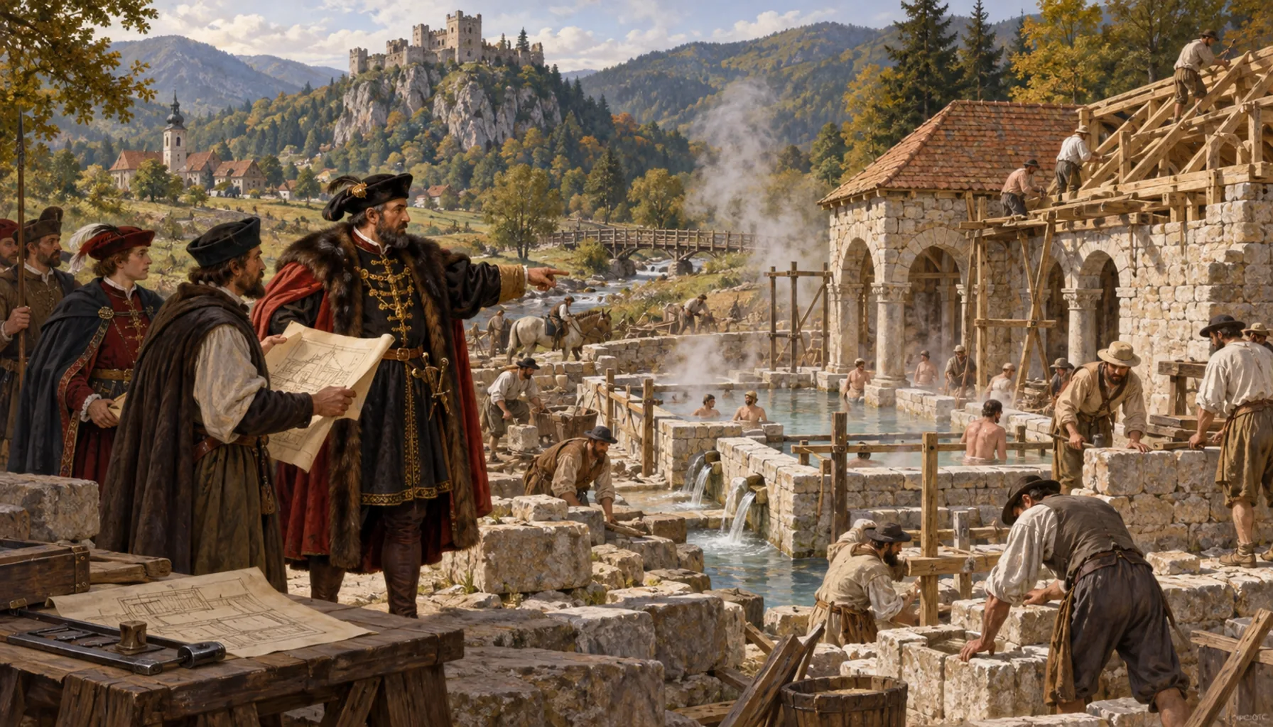 The palatine builds a bath house