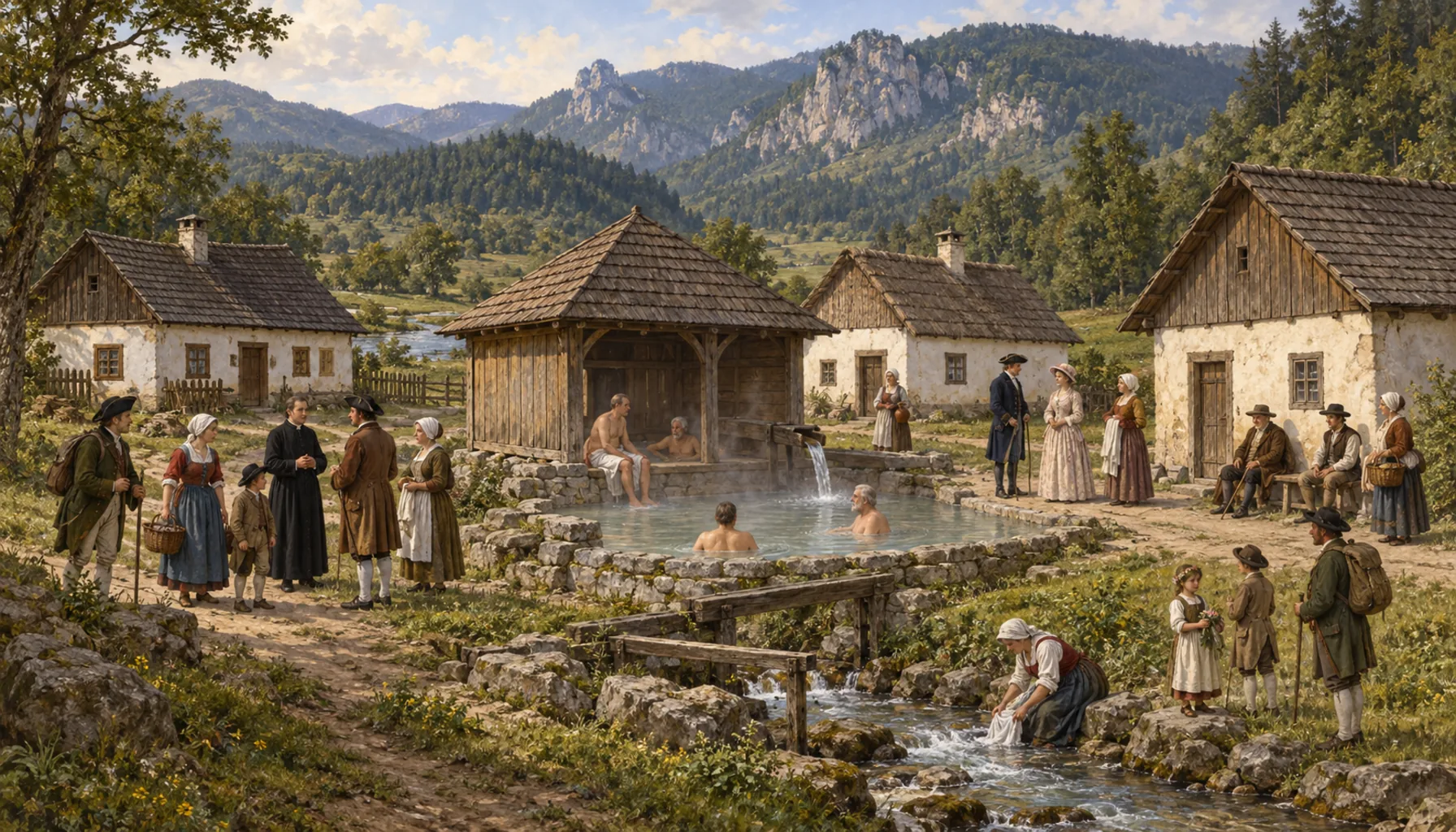 Four houses and twenty-seven people