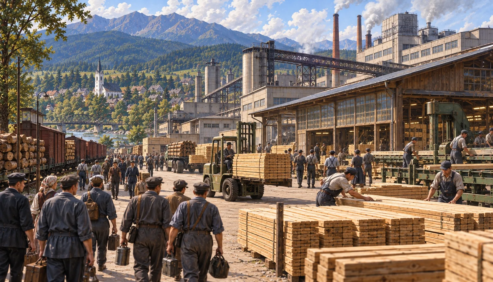 Drevina, the state timber works