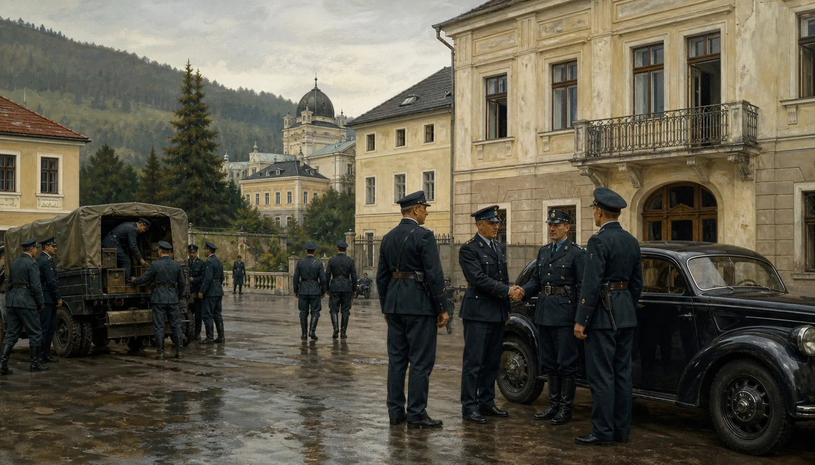 The gendarmerie headquarters changes sides
