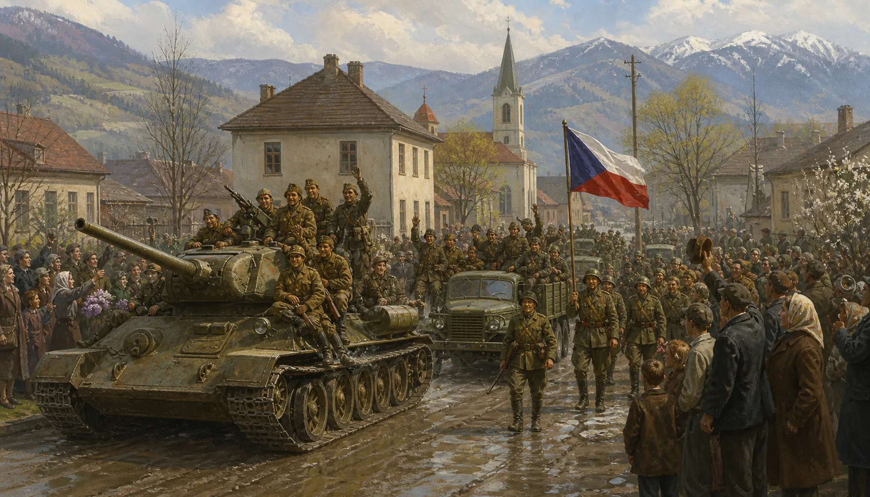 The 1st Czechoslovak Army Corps arrives