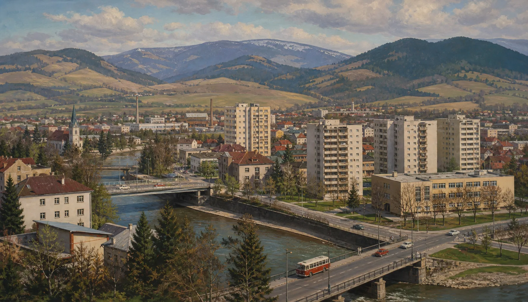A town again