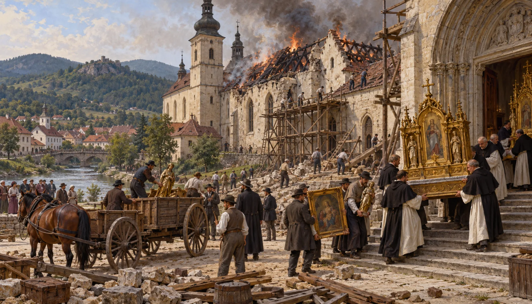 Fire, restoration, and the altars leave