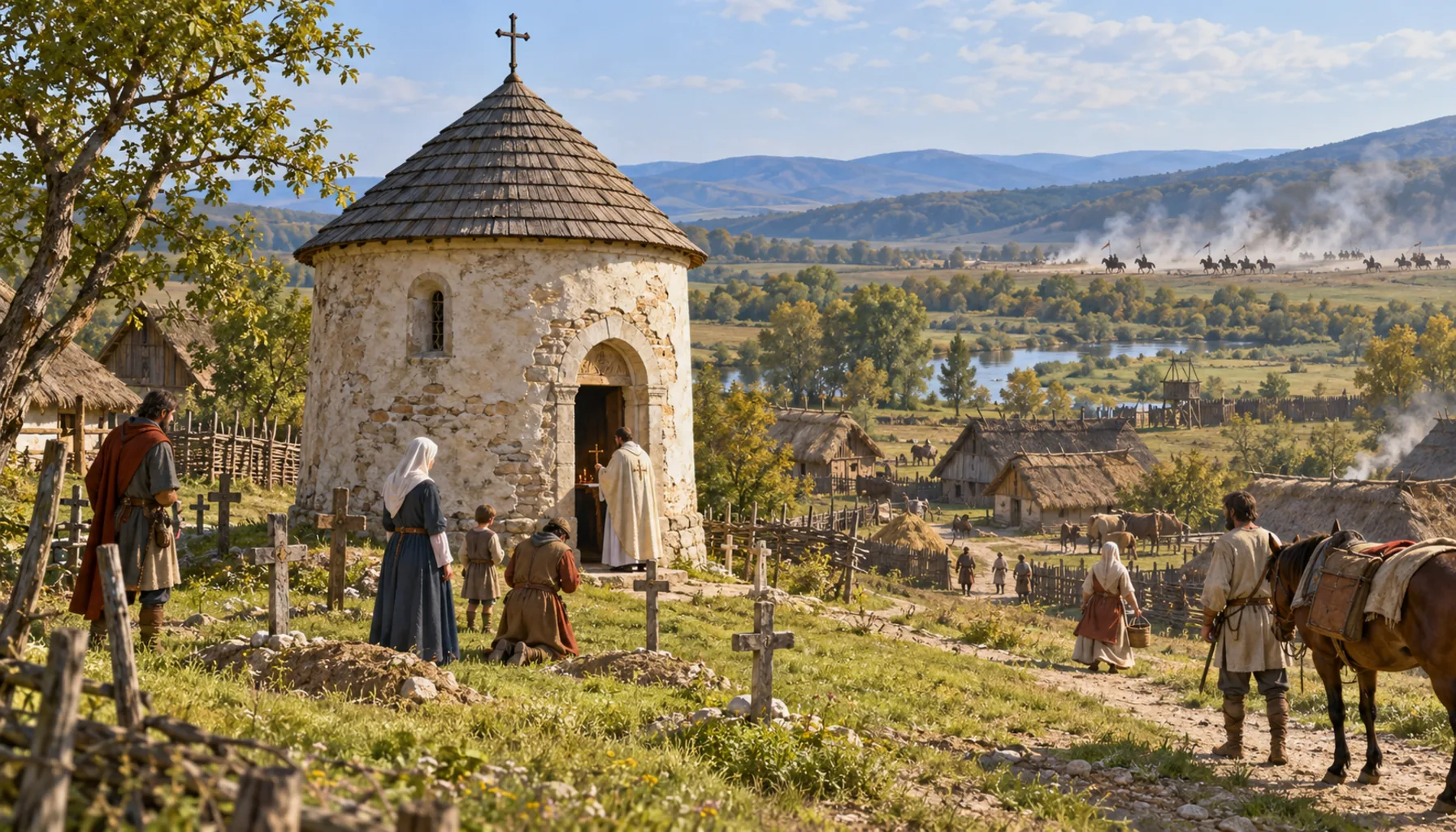 A round church, just before or just after the Mongols