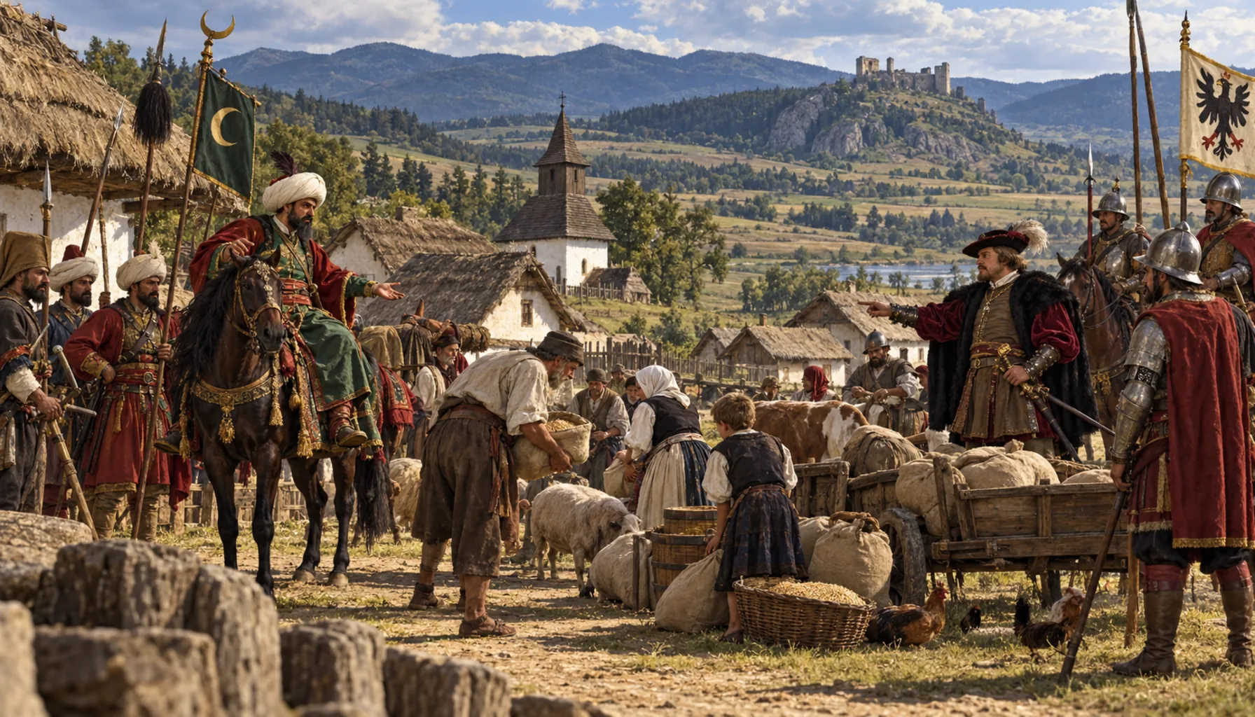 Two masters, one village