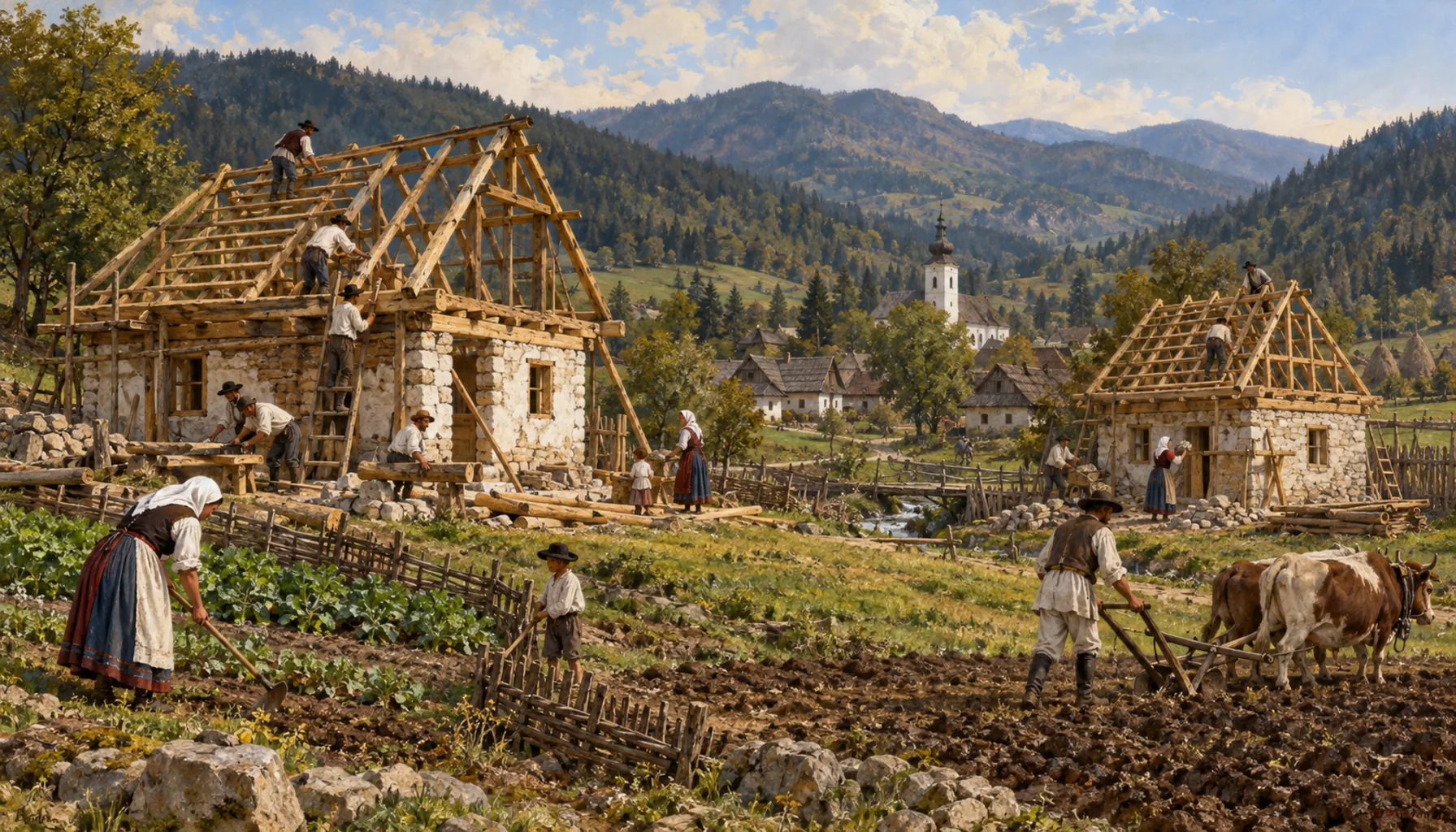 Serfdom ends, and two houses go up