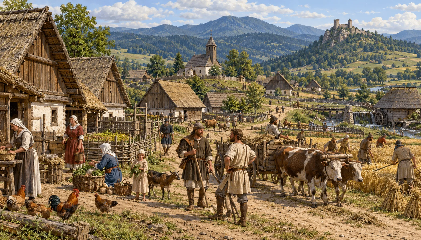 A village of freemen, not serfs